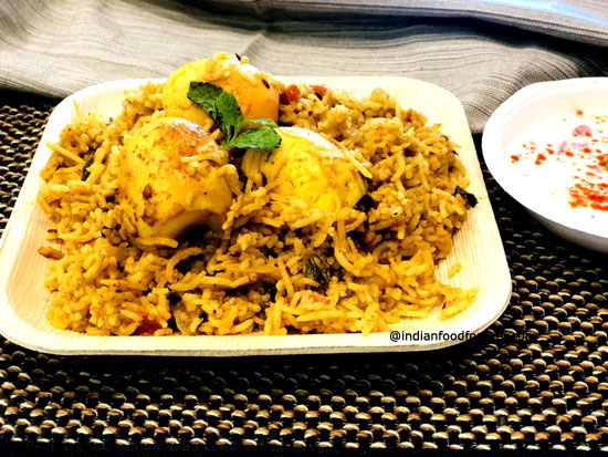 一个锅鸡蛋biryani