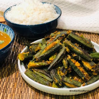 用贝桑塞满了Bhindi